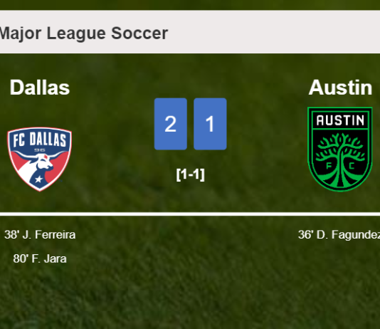 Dallas recovers a 0-1 deficit to defeat Austin 2-1