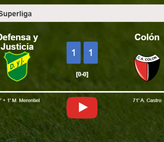 Defensa y Justicia clutches a draw against Colón. HIGHLIGHTS