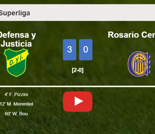 Defensa y Justicia beats Rosario Central 3-0. HIGHLIGHTS
