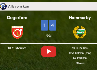 Hammarby beats Degerfors 4-1. HIGHLIGHTS