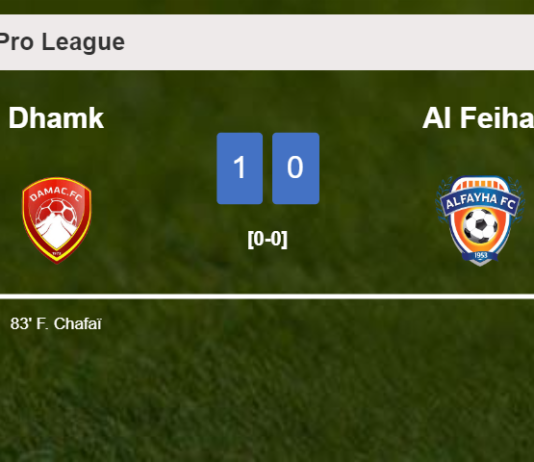 Dhamk prevails over Al Feiha 1-0 with a goal scored by F. Chafaï