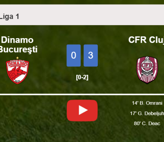 CFR Cluj beats Dinamo Bucureşti 3-0. HIGHLIGHTS