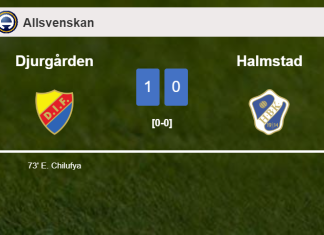 Djurgården defeats Halmstad 1-0 with a goal scored by E. Chilufya