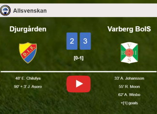 Varberg BoIS overcomes Djurgården 3-2. HIGHLIGHTS