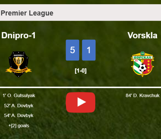Dnipro-1 crushes Vorskla 5-1 showing huge dominance. HIGHLIGHTS