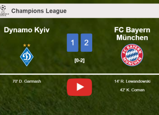 FC Bayern München beats Dynamo Kyiv 2-1. HIGHLIGHTS