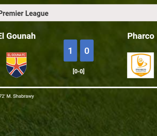 El Gounah overcomes Pharco 1-0 with a goal scored by M. Shabrawy