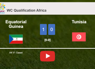 Equatorial Guinea prevails over Tunisia 1-0 with a goal scored by P. Ganet. HIGHLIGHTS