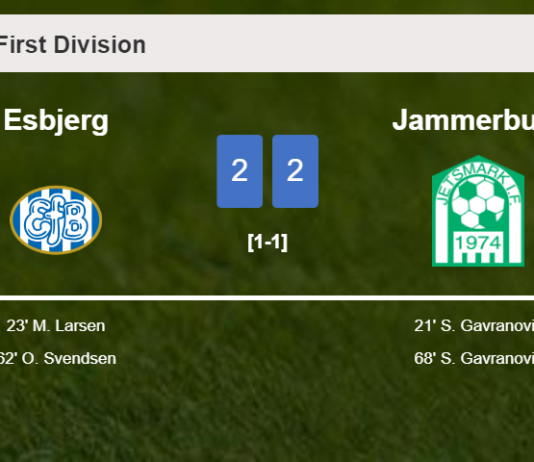 Esbjerg and Jammerbugt draw 2-2 on Friday