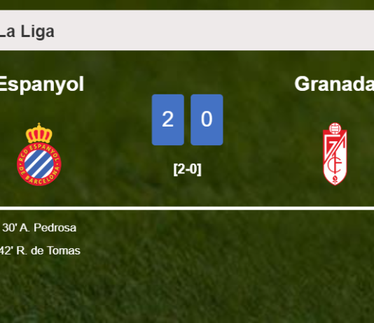 Espanyol defeats Granada 2-0 on Saturday