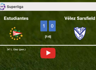 Estudiantes beats Vélez Sarsfield 1-0 with a goal scored by L. Diaz. HIGHLIGHTS
