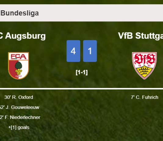 FC Augsburg crushes VfB Stuttgart 4-1 playing a great match