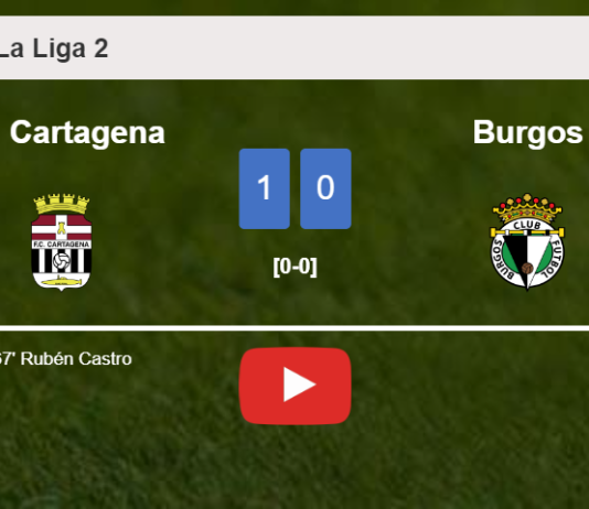 FC Cartagena conquers Burgos 1-0 with a goal scored by R. Castro. HIGHLIGHTS