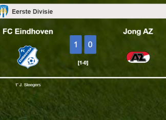 FC Eindhoven overcomes Jong AZ 1-0 with a goal scored by J. Sleegers