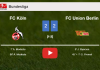 FC Köln and FC Union Berlin draw 2-2 on Sunday. HIGHLIGHTS