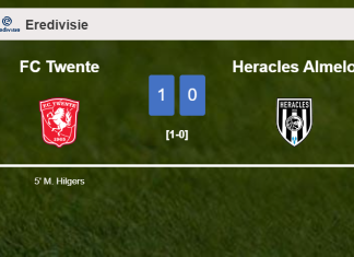 FC Twente prevails over Heracles Almelo 1-0 with a goal scored by M. Hilgers