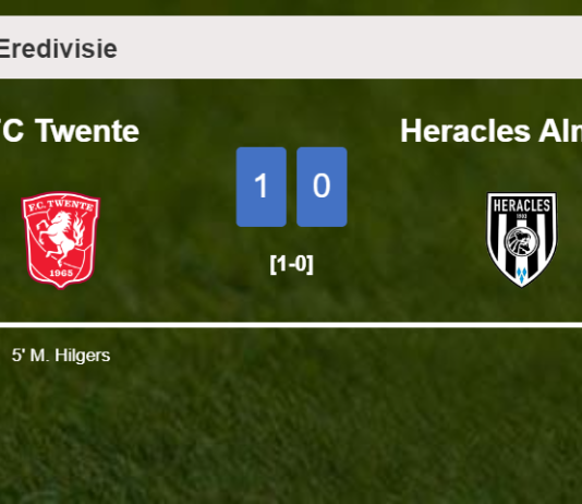 FC Twente prevails over Heracles Almelo 1-0 with a goal scored by M. Hilgers