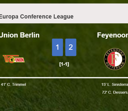 Feyenoord tops FC Union Berlin 2-1