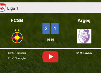 FCSB recovers a 0-1 deficit to best Argeş 2-1. HIGHLIGHTS