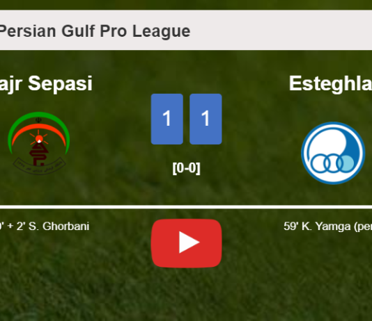 Fajr Sepasi grabs a draw against Esteghlal. HIGHLIGHTS