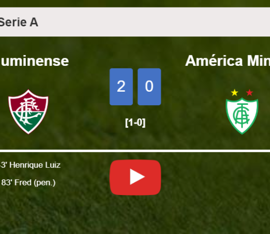 Fluminense beats América Mineiro 2-0 on Sunday. HIGHLIGHTS