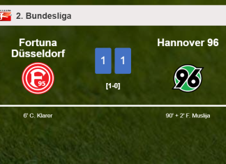 Hannover 96 seizes a draw against Fortuna Düsseldorf