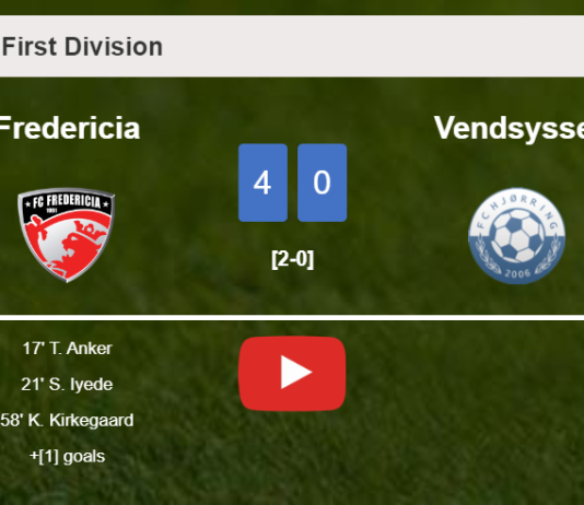 Fredericia obliterates Vendsyssel 4-0 showing huge dominance. HIGHLIGHTS