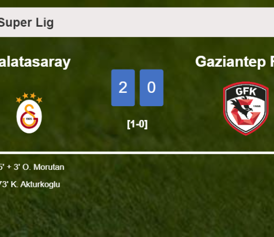 Galatasaray beats Gaziantep F.K. 2-0 on Sunday