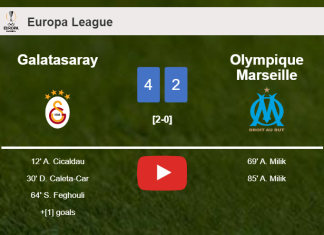 Galatasaray prevails over Olympique Marseille 4-2. HIGHLIGHTS