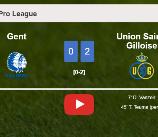 Union Saint-Gilloise overcomes Gent 2-0 on Sunday. HIGHLIGHTS