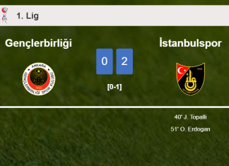 İstanbulspor overcomes Gençlerbirliği 2-0 on Sunday