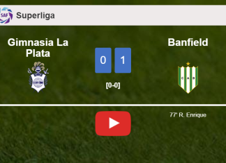 Banfield defeats Gimnasia La Plata 1-0 with a goal scored by R. Enrique. HIGHLIGHTS