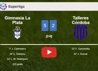 Gimnasia La Plata estinguishes Talleres Córdoba 5-2 with an outstanding performance. HIGHLIGHTS