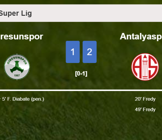 Antalyaspor defeats Giresunspor 2-1 with F.  scoring 2 goals