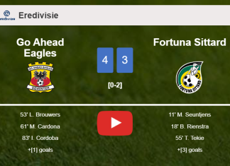 Go Ahead Eagles overcomes Fortuna Sittard 4-3. HIGHLIGHTS