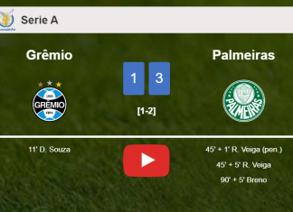 Palmeiras prevails over Grêmio 3-1 after recovering from a 0-1 deficit. HIGHLIGHTS