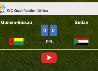Guinea-Bissau draws 0-0 with Sudan on Monday. HIGHLIGHTS