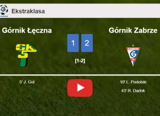 Górnik Zabrze recovers a 0-1 deficit to beat Górnik Łęczna 2-1. HIGHLIGHTS
