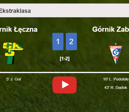 Górnik Zabrze recovers a 0-1 deficit to beat Górnik Łęczna 2-1. HIGHLIGHTS
