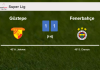 Göztepe and Fenerbahçe draw 1-1 on Monday
