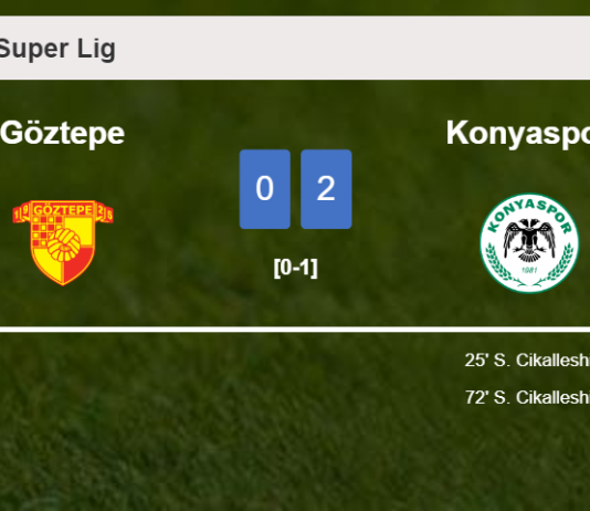 S. Cikalleshi scores a double to give a 2-0 win to Konyaspor over Göztepe