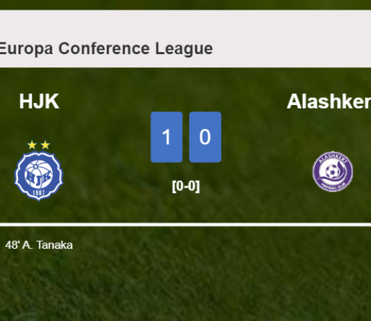 HJK beats Alashkert 1-0 with a goal scored by A. Tanaka