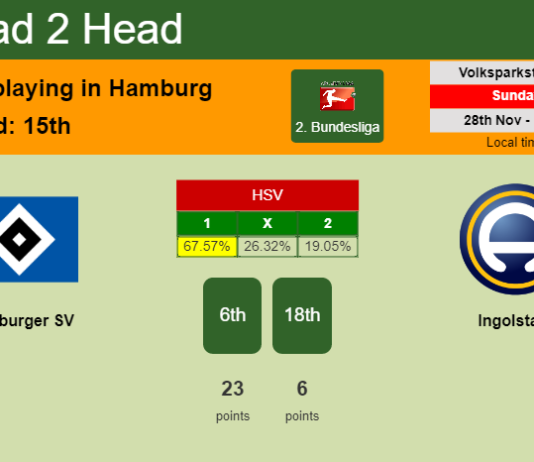 H2H, PREDICTION. Hamburger SV vs Ingolstadt | Odds, preview, pick, kick-off time 28-11-2021 - 2. Bundesliga