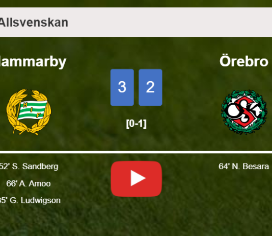 Hammarby beats Örebro after recovering from a 1-2 deficit. HIGHLIGHTS