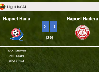 Hapoel Haifa tops Hapoel Hadera 3-0