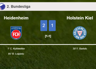 Heidenheim snatches a 2-1 win against Holstein Kiel