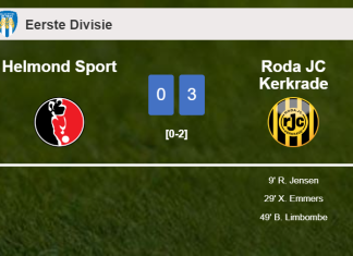 Roda JC Kerkrade tops Helmond Sport 3-0
