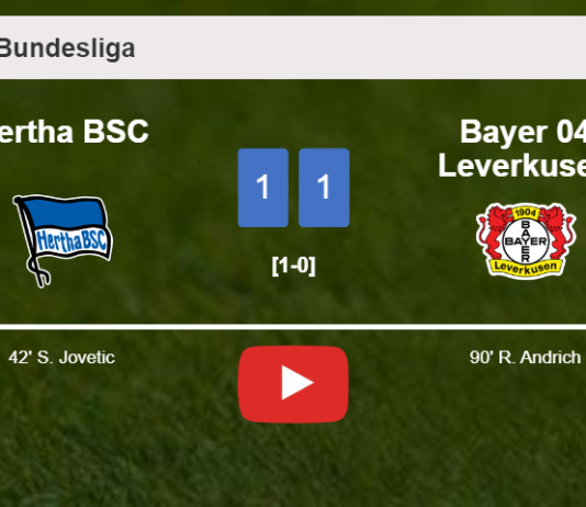 Bayer 04 Leverkusen grabs a draw against Hertha BSC. HIGHLIGHTS