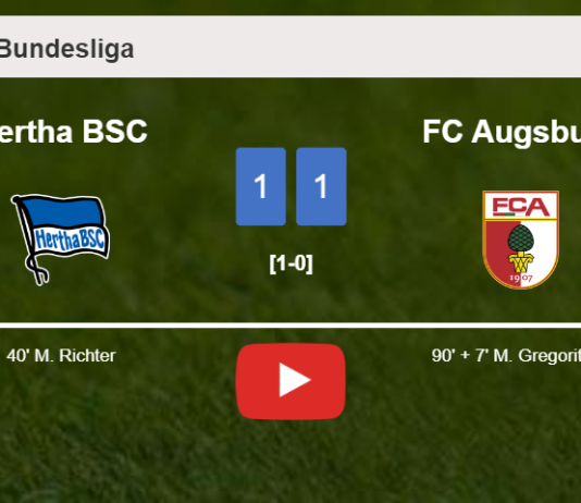 FC Augsburg seizes a draw against Hertha BSC. HIGHLIGHTS