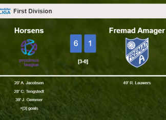 Horsens estinguishes Fremad Amager 6-1 with a fantastic performance